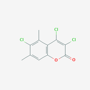 3,4,6-Trichloro-5,7-dimethyl-2h-chromen-2-one