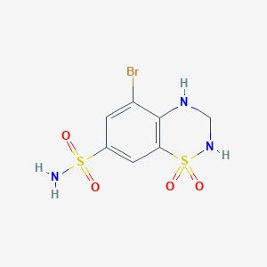 2H-1,2,4-Benzothiadiazine-7-sulfonamide,5-bromo-3,4-dihydro-, 1,1-dioxide