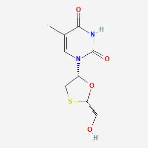 2,4(1H,3H)-Pyrimidinedione, 1-(2-(hydroxymethyl)-1,3-oxathiolan-5-yl)-5-methyl-, (2S-cis)-