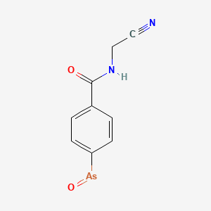 molecular formula C9H7AsN2O2 B12795891 p-Arsenoso-N-(cyanomethyl)benzamide CAS No. 5425-13-8