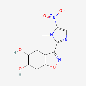 3a,4,5,6,7,7a-Hexahydro-3-(1-methyl-5-nitro-1H-imidazol-2-yl)-1,2-benzisoxazole-5,6-diol