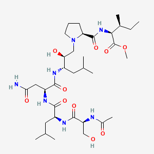 molecular formula C34H61N7O10 B12795940 AcSerLeuAsnLeu(CHOHCH2)ProIleOMe CAS No. 127231-50-9