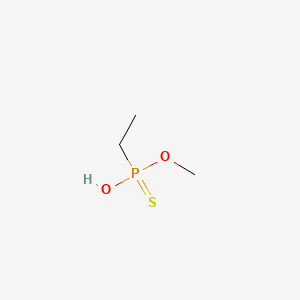 molecular formula C3H9O2PS B12795957 Phosphonothioic acid, ethyl-, O-methyl ester, (S)- CAS No. 38344-09-1