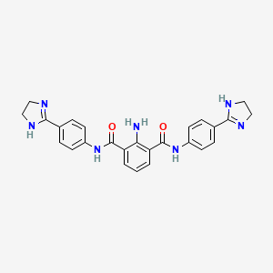 2-Amino-N(1),N(3)-bis(4-(4,5-dihydro-1H-imidazol-2-yl)phenyl)isophthalamide