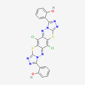 2-[2,12-Dichloro-16-(2-hydroxyphenyl)-10,20-dithia-4,5,7,8,14,15,17,18-octazapentacyclo[11.7.0.03,11.05,9.015,19]icosa-1,3,6,8,11,13,16,18-octaen-6-yl]phenol