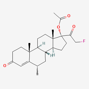 21-Fluoro-17-alpha-hydroxy-6-alpha-methylpregn-4-ene-3,20-dione acetate (ester)