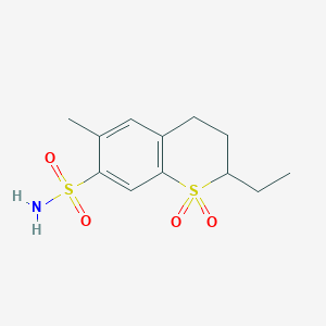 2H-1-Benzothiopyran-7-sulfonamide, 2-ethyl-3,4-dihydro-6-methyl-,1,1-dioxide