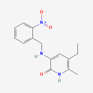 2(1H)-Pyridinone, 5-ethyl-6-methyl-3-(((2-nitrophenyl)methyl)amino)-