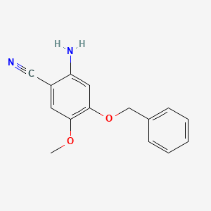 molecular formula C15H14N2O2 B1279623 2-氨基-4-(苄氧基)-5-甲氧基苯腈 CAS No. 385785-02-4