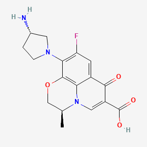 7H-Pyrido(1,2,3-de)-1,4-benzoxazine-6-carboxylic acid, 10-((3S)-3-amino-1-pyrrolidinyl)-9-fluoro-2,3-dihydro-3-methyl-7-oxo-, (3S)-