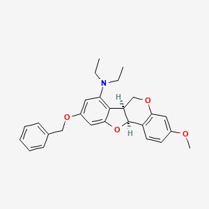 6H-Benzofuro(3,2-c)(1)benzopyran-7-amine, N,N-diethyl-6a,11a-dihydro-3-methoxy-9-(phenylmethoxy)-, hydrochloride, cis-