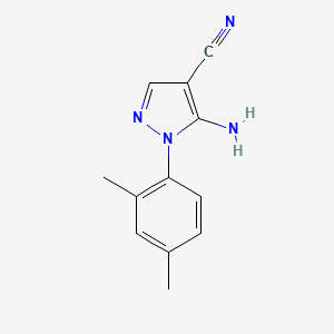 molecular formula C12H12N4 B1279643 5-Amino-1-(2,4-dimethylphenyl)-1H-pyrazole-4-carbonitrile CAS No. 852313-93-0