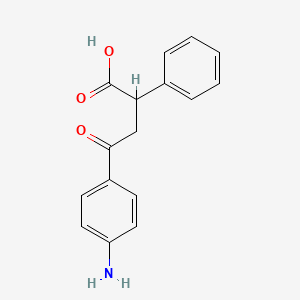 molecular formula C16H15NO3 B12796473 4-(4-Aminophenyl)-4-oxo-2-phenylbutanoic acid CAS No. 61252-01-5