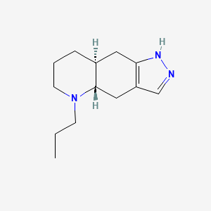 molecular formula C13H21N3 B12796507 2H-Pyrazolo(3,4-g)quinoline, 4,4a,5,6,7,8,8a,9-octahydro-5-propyl-, (4aR,8aR)-rel- CAS No. 74196-93-3