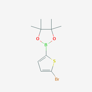 molecular formula C10H14BBrO2S B1279652 2-(5-Bromothiophen-2-yl)-4,4,5,5-tetramethyl-1,3,2-dioxaborolane CAS No. 676501-84-1