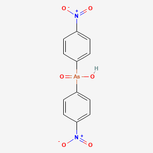 molecular formula C12H9AsN2O6 B12796638 Bis(4-nitrophenyl)arsinic acid CAS No. 7795-89-3