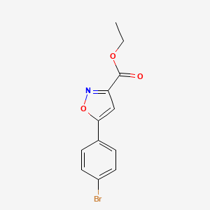 molecular formula C12H10BrNO3 B1279688 Ethyl 5-(4-bromophenyl)isoxazole-3-carboxylate CAS No. 33277-15-5