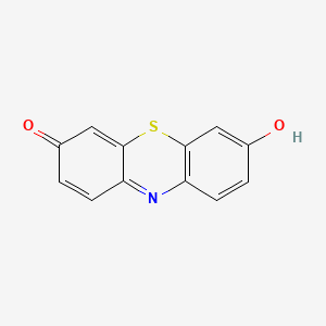 molecular formula C12H7NO2S B12796918 3H-Phenothiazin-3-one, 7-hydroxy- CAS No. 3568-81-8