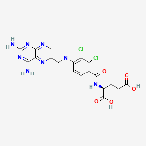 L-Glutamic acid, N-(2,3-dichloro-4-(((2,4-diamino-5-pteridinyl)methyl)methylamino)benzoyl)-