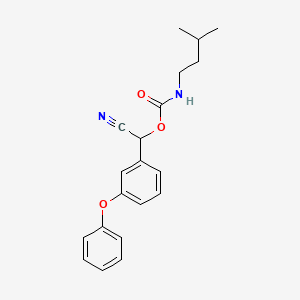 molecular formula C20H22N2O3 B12796955 (Cyano(3-phenoxyphenyl)methyl) N-(3-methylbutyl)carbamate CAS No. 98992-04-2