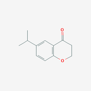 molecular formula C12H14O2 B1279706 6-(propan-2-yl)-3,4-dihydro-2H-1-benzopyran-4-one CAS No. 198341-11-6