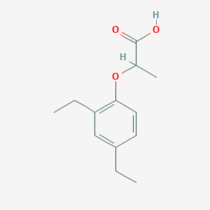 molecular formula C13H18O3 B12797085 2-(2,4-Diethylphenoxy)propanoic acid CAS No. 92156-89-3