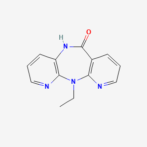 molecular formula C13H12N4O B12797094 2-ethyl-2,4,9,15-tetrazatricyclo[9.4.0.03,8]pentadeca-1(11),3(8),4,6,12,14-hexaen-10-one CAS No. 133626-96-7