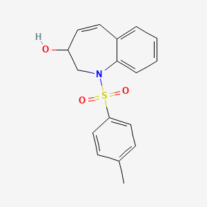 molecular formula C17H17NO3S B12797098 1-((4-Methylphenyl)sulfonyl)-2,3-dihydro-1H-1-benzazepin-3-ol CAS No. 19673-36-0