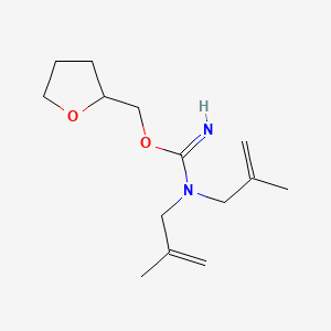 molecular formula C14H24N2O2 B12797125 Tetrahydro-2-furanylmethyl N,N-bis(2-methyl-2-propenyl)imidocarbamate CAS No. 93896-71-0