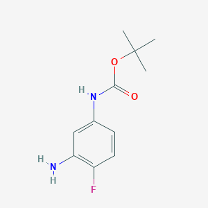 molecular formula C11H15FN2O2 B1279713 tert-Butyl (3-amino-4-fluorophenyl)carbamate CAS No. 361548-95-0