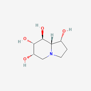 molecular formula C8H15NO4 B12797180 1,6,7,8-Indolizinetetrol, octahydro-, (1R-(1alpha,6alpha,7alpha,8beta,8abeta))- CAS No. 117894-11-8