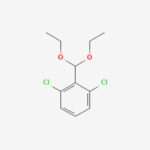 molecular formula C11H14Cl2O2 B12797234 1,3-Dichloro-2-(diethoxymethyl)benzene CAS No. 35364-85-3