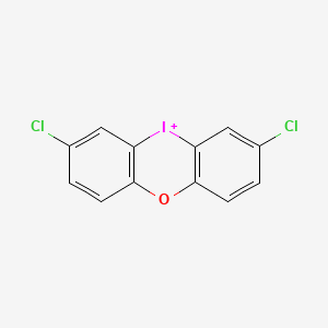 molecular formula C12H6Cl2IO+ B12797248 3,7-Dichloropheniodoxin-5-ium ion CAS No. 46711-09-5