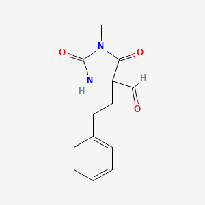 1-Methyl-2,5-dioxo-4-(2-phenylethyl)-4-imidazolidinecarbaldehyde