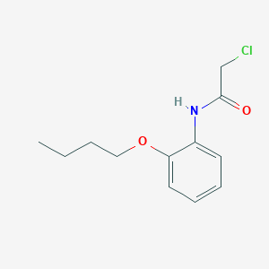 molecular formula C12H16ClNO2 B12797568 N-(2-Butoxyphenyl)-2-chloro-acetamide CAS No. 41240-82-8