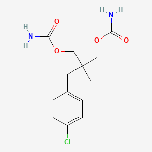 molecular formula C13H17ClN2O4 B12797590 1,3-Propanediol, 2-(p-chlorobenzyl)-2-methyl-, dicarbamate CAS No. 2109-30-0