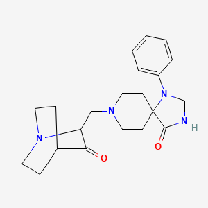 8-((3-Oxo-2-quinuclidinyl)methyl)-1-phenyl-1,3,8-triazaspiro(4.5)decan-4-one