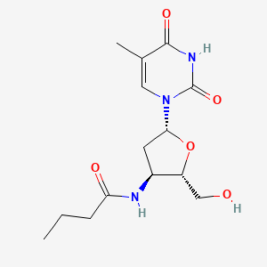 Thymidine, 3'-deoxy-3'-((1-oxobutyl)amino)-