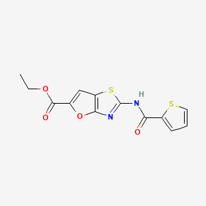 Ethyl 2-((2-thienylcarbonyl)amino)furo(2,3-d)(1,3)thiazole-5-carboxylate