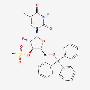 1-(2-Deoxy-2-fluoro-3-O-mesyl-5-O-trityl-beta-D-arabinofuranosyl)thymine