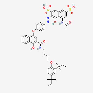 5-(Acetylamino)-3-((4-((3-(((4-(2,4-bis(tert-pentyl)phenoxy)butyl)amino)carbonyl)-4-hydroxy-1-naphthyl)oxy)phenyl)azo)-4-hydroxynaphthalene-2,7-disulphonic acid