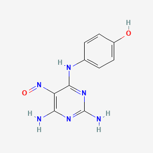 4-((2,6-Diamino-5-nitrosopyrimidin-4-yl)amino)phenol