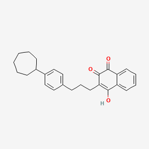 3-(3-(3-Cycloheptylphenyl)propyl)-2-hydroxynaphthalene-1,4-dione