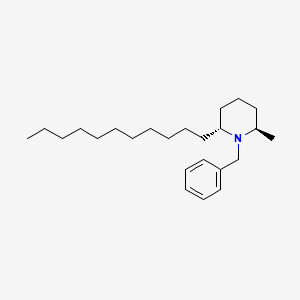 Piperidine, 2-methyl-1-(phenylmethyl)-6-undecyl-, trans-