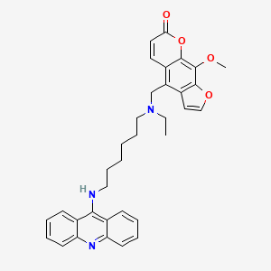 7H-Furo(3,2-g)(1)benzopyran-7-one, 4-(((6-(9-acridinylamino)hexyl)ethylamino)methyl)-9-methoxy-