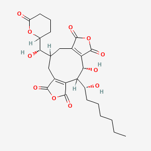 molecular formula C26H32O11 B12797947 Dihydrorubratoxin B CAS No. 31924-91-1