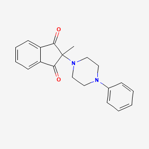 1,3-Indandione, 2-methyl-2-(4-phenyl-1-piperazinyl)-