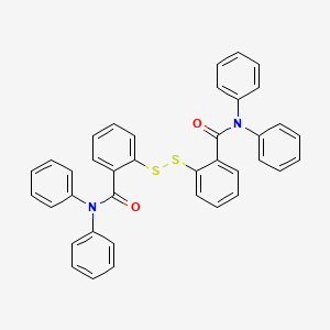 molecular formula C38H28N2O2S2 B12797957 2,2'-Dithiobis(N,N-diphenylbenzamide) CAS No. 78010-10-3