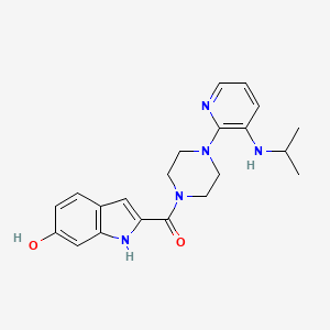 1-((6-Hydroxy-2-indolyl)carbonyl)-4-(3-(isopropylamino)-2-pyridinyl)piperazine