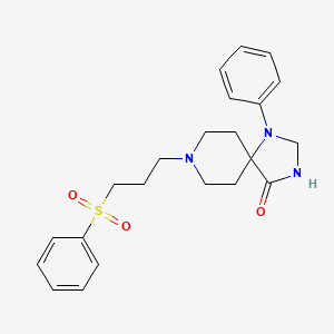 1,3,8-Triazaspiro(4.5)decan-4-one, 1-phenyl-8-(3-(phenylsulfonyl)propyl)-